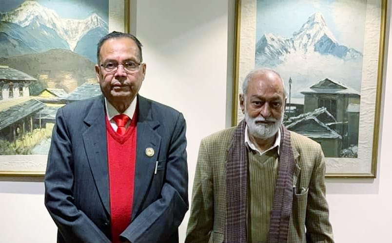 पूर्वप्रधानमन्त्री खनाल र भारतीय कम्युनिष्ट पार्टीका नेताबीच काठमाडाैंमा छलफल